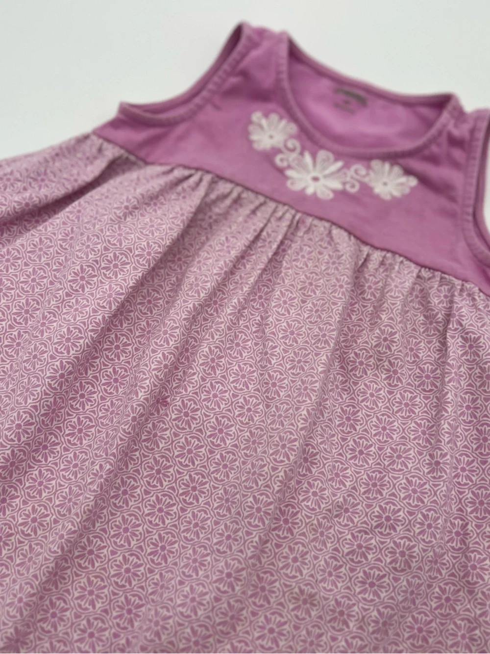 Gymboree Baby Girl Purple Floral Dress 3T Cotton